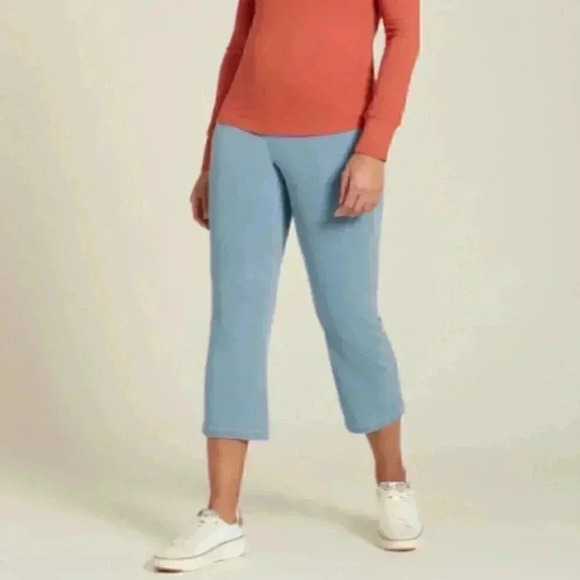 Peach: Stretch Denim Cropped Flare - Picture 5 of 7
